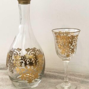 Set of 6 Set of Wine Glasses Amira Gold