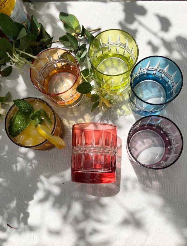 Colorful Carved Bubble Cups - Set of Six
